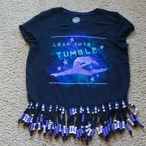 Leap twist  tumble beaded T-shirt
